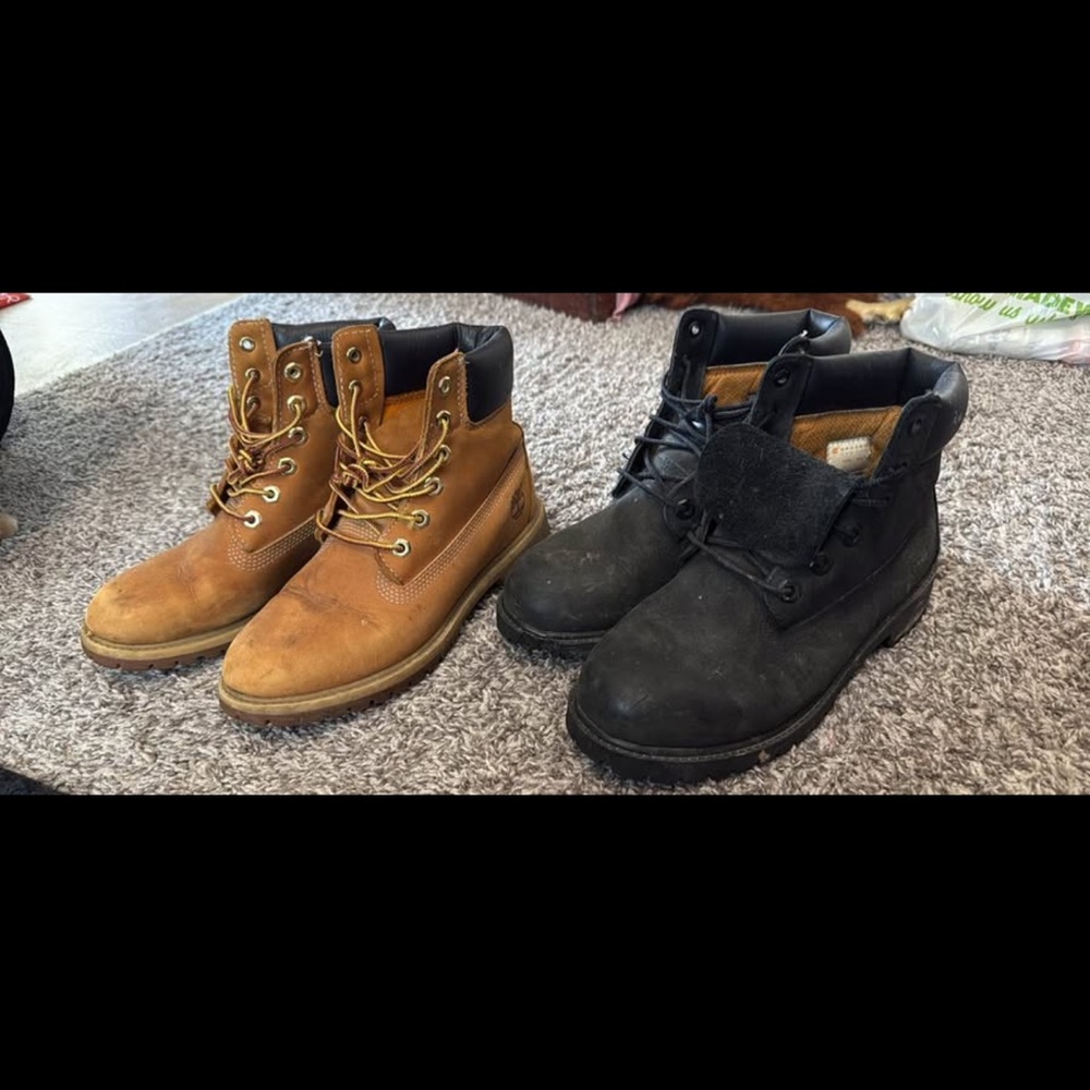 Timberland Men's Tan and Black Boots